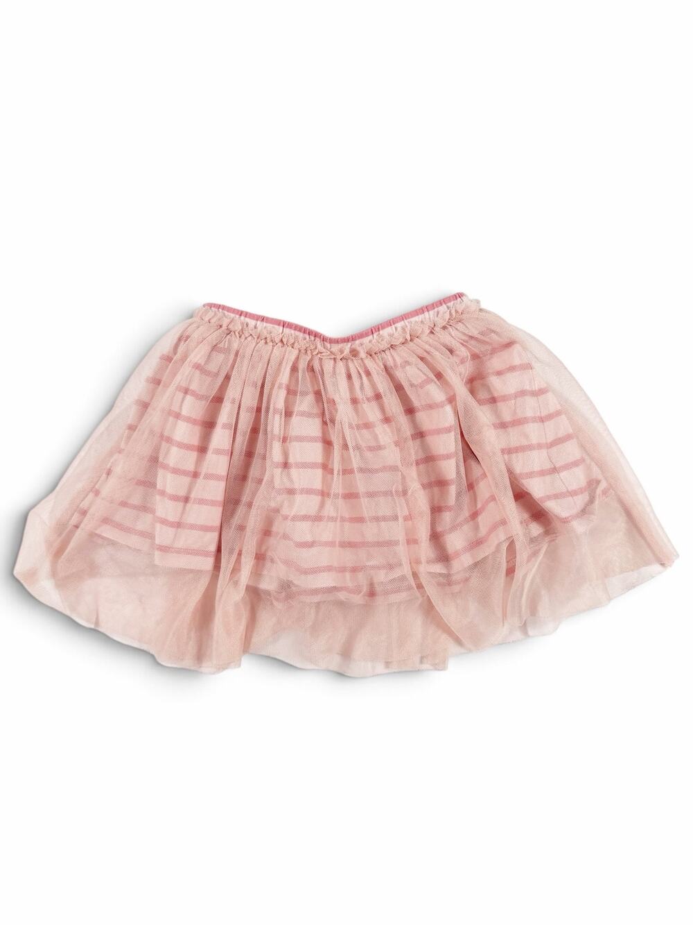 Tea Collection Girls Pink Striped Tulle Tutu Skirt Size 3